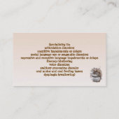 菓子は言語聴覚療法の名刺を蓄えます 名刺 (裏面)