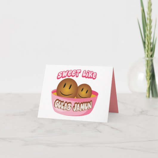 菓子はGulab Jamunの誕生日の招待状を好みます 招待状 (正面)