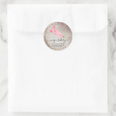 菓子クリームスキザーのペストリーのキラキラ ラウンドシール (バッグ)