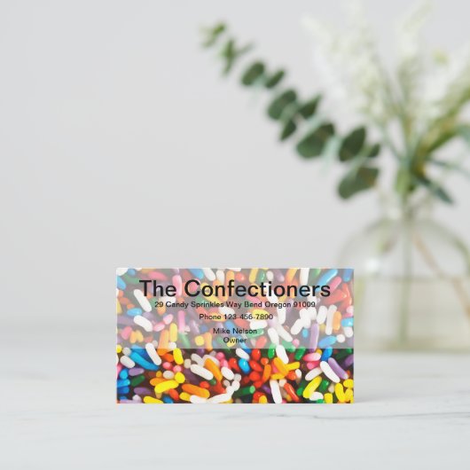 菓子テーマ 名刺 (スタンド正面)