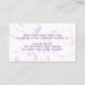 菓子パン屋 割引 忠誠 名刺 (裏面)