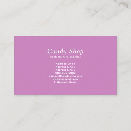 菓子屋 名刺 (裏面)