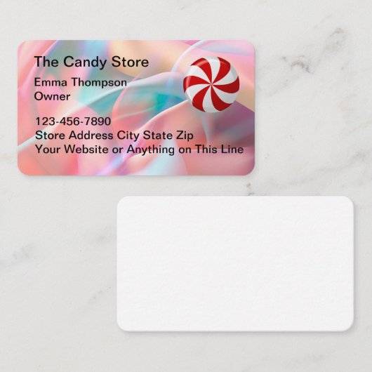 菓子店の名刺 名刺 (正面/裏面)