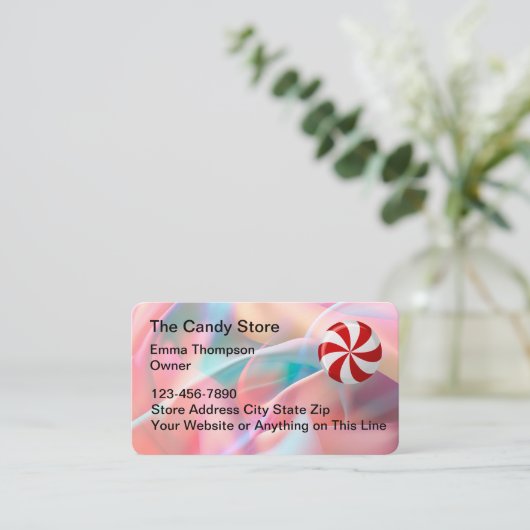 菓子店の名刺 名刺 (スタンド正面)