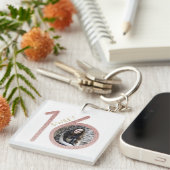 菓子16のばら色の金ゴールドのグリッター キーホルダー (正面右)