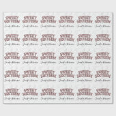 菓子16のばら色の金ゴールドの誕生日は大理石を風船のようにふくらませます ラッピングペーパー (フラット)