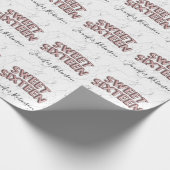 菓子16のばら色の金ゴールドの誕生日は大理石を風船のようにふくらませます ラッピングペーパー (角)