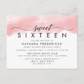 菓子16のエレガントな原稿のモダンな水彩画の誕生日 インビテーションポストカード (正面)