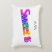 菓子16のカラフルの枕。 PERSONALIZDの名前 アクセントクッション (正面(垂直))