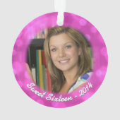 菓子16のクリスマスの休日の写真のオーナメント オーナメント (裏面)