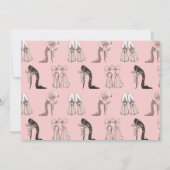 菓子16のハイヒールの誕生日の招待状 招待状 (裏面)