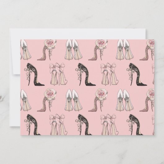 菓子16のハイヒールの誕生日の招待状 招待状 (裏面)