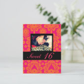 菓子16のバースデーパーティ招待状 招待状 (スタンド正面)