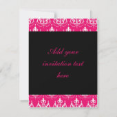 菓子16のパーティの招待状 招待状 (裏面)