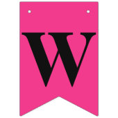 菓子16のピンクおよび黒い誕生日の旗 バンティングフラッグ (第3の旗)