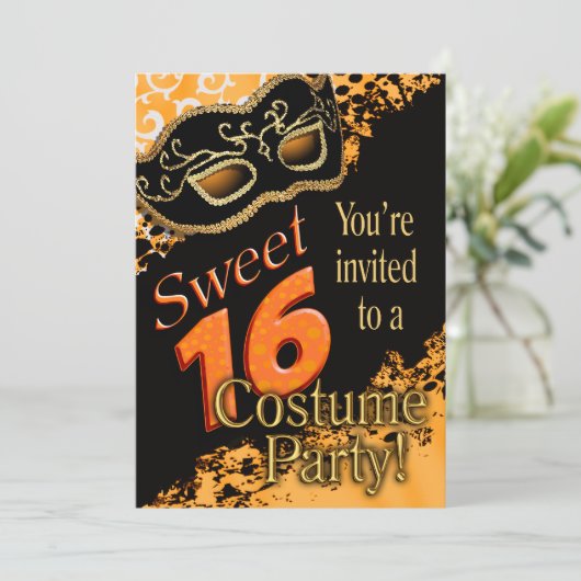 菓子16の仮面舞踏会衣裳のパーティー 招待状 (スタンド正面)