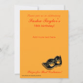 菓子16の仮面舞踏会衣裳のパーティー 招待状 (裏面)