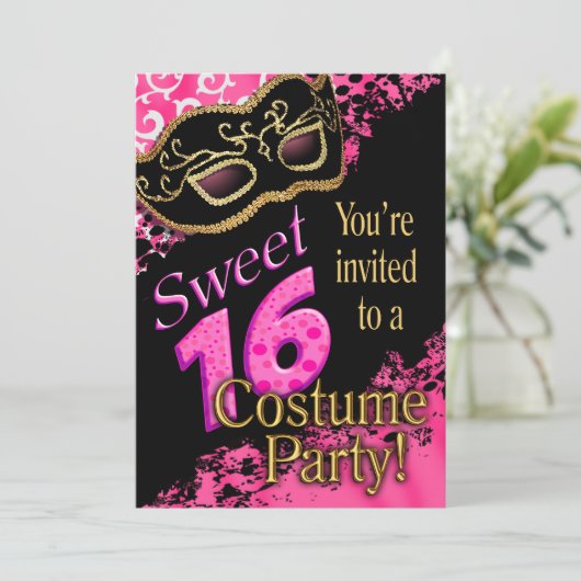 菓子16の仮面舞踏会衣裳のパーティー 招待状 (スタンド正面)