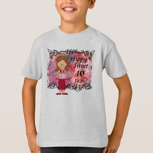 菓子16の女の子のTシャツ Tシャツ (正面)