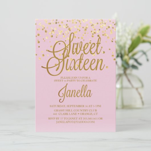 菓子16の招待状 招待状 (スタンド正面)