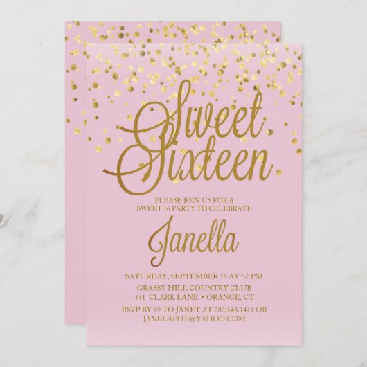 菓子16の招待状 招待状 (正面/裏面)