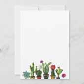 菓子16の誕生会のフェスタのサボテンの招待状 招待状 (裏面)