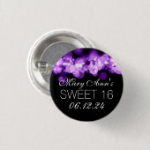 菓子16の誕生会の紫色の《写真》ぼけ味ライト 缶バッジ (正面&裏面)