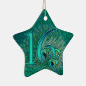 菓子16の誕生日によって飾られる年齢数 セラミックオーナメント (右)