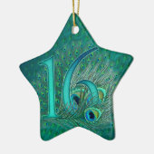 菓子16の誕生日によって飾られる年齢数 セラミックオーナメント (左)