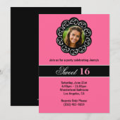 菓子16の誕生日のパーティの招待状 招待状 (正面/裏面)