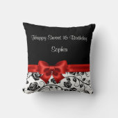 菓子16の誕生日の枕モノグラム クッション (正面)