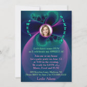 菓子16の誕生日の歓喜のパーティの招待状 招待状 (正面)