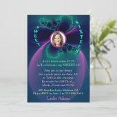 菓子16の誕生日の歓喜のパーティの招待状 招待状 (スタンド正面)