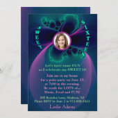 菓子16の誕生日の歓喜のパーティの招待状 招待状 (正面/裏面)