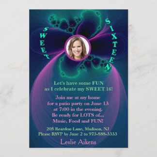 菓子16の誕生日の歓喜のパーティの招待状 招待状