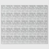 菓子16の誕生日の銀製の《写真》ぼけ味の輝きライト ラッピングペーパー (フラット)