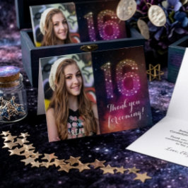 菓子16の誕生日は銀河系の星座感謝していしています 招待状