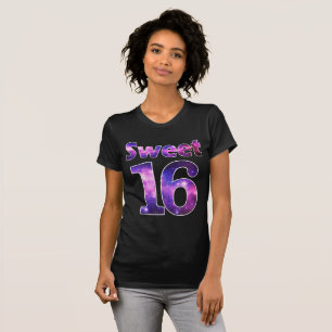 菓子16の銀河系の星の誕生日の女の子のパーティーのワイシャツ Tシャツ