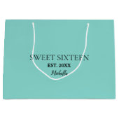 菓子16は大きい誕生日のティアラのパーティーを祝います ラージペーパーバッグ (正面)