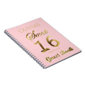 菓子16第16記念日の来客名簿の金ゴールド ノートブック (右側)