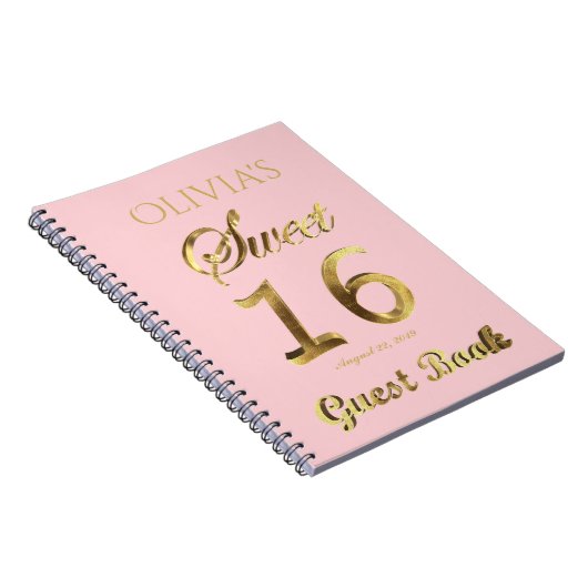 菓子16第16記念日の来客名簿の金ゴールド ノートブック (右側)