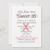 菓子16誕生会のテンプレート 招待状 (正面)