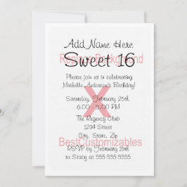 菓子16誕生会のテンプレート 招待状