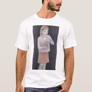 菓子2007年を持つ若い女の子 Tシャツ