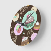 菓子 ラウンド壁時計 (傾斜)