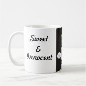 菓子、及び、潔白な人、大抵… Quantumのかわいこちゃんの女の子 コーヒーマグカップ (左)