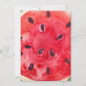 菓子、夏のおもしろい、スイカの誕生日 招待状 (裏面)