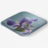 菖蒲の花を浴びるハチドリ ペーパープレート (傾斜あり)