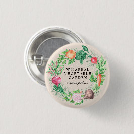 菜園オーガニック農園モノグラムボタン 缶バッジ