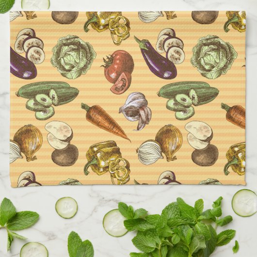 菜園 キッチンタオル (折り畳み)